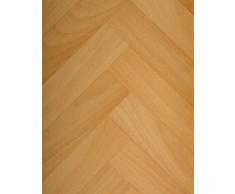 Bodenbelag PVC Vinyl Dielenoptik Auslegware Fischgrätenparkett Buche 200 x 400 cm. Weitere Farben und Größen verfügbar