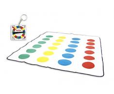 Twister Picknick Spiel - Picknickdecke mit Schlüsselanhänger-Drehscheibe