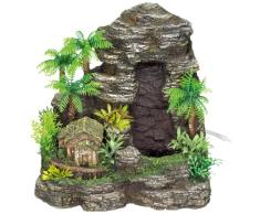 Nobby 28330 Aquarium Dekoration Aqua Ornaments Berg mit aus mit Pflanzen 22.5 x 18.7 x 23 cm