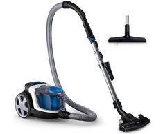 Philips beutelloser Staubsauger PowerPro Compact FC9332/09 (sehr niedriger Stromverbrauch bei hoher Leistung, 1,5 L Staubvolumen, integriertes Zubehör) weiß