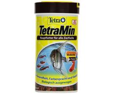 TetraMin (Hauptfutter für alle Zierfische in Flockenform, für ein langes und gesundes Fischleben und klares Wasser, plus Präbiotika für verbesserte Körperfunktionen und Futterverwertung), 250 ml Dose