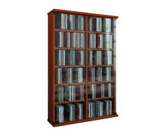 VCM Regal DVD CD Rack Turm Medienregal Medienschrank Aufbewahrung Schrank Holz Standregal Möbel in 6 Farben Roma