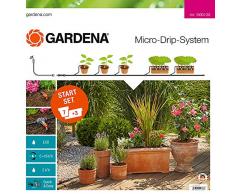 Gardena Start Set Pflanztöpfe M: Praktisches Micro-Drip-System Starterset für 7 Topfpflanzen und 3 Pflanztröge, wassersparende Bewässerung (13001-20)
