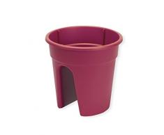 KHW Blumentopf 34142 Flowerclip, 6 Liter, Ø 27 x 27,5 cm, brombeer (1 Stück)