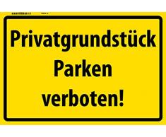 Schatzmix Privatgrundstück parken verboten! Warnschild Metal Sign deko Schild Blech Garten