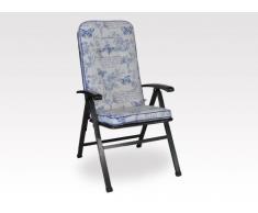 Angerer Stuhlauflage, Exklusiv Sesselpolster hoch Design Schmetterling, blau, 120x50x7 cm, 1024/217