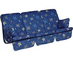 Angerer1020/089 Hawaii Schaukelauflage Korfu, Blau, 3-Sitzer