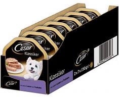 Cesar Hundefutter Nassfutter Klassiker mit zartem Lamm und Truthahn, 14 Schalen (14 x 150g)