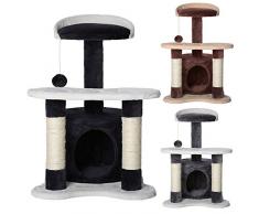 dibea KB00142, Kratzbaum - Kletterbaum für Katzen (Höhe 65 cm), schwarz/weiß
