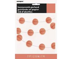 Unique Industries 63386 Decoration Party-Deko, Papier, korallenrot