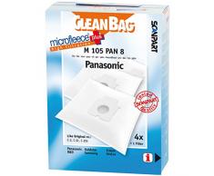 CleanBag M 105 PAN 8 Staubbeutel, wie Original: C-2 E, AMC 8 F 96 D 1300, Inhalt: 4 Staubsaugerbeutel + 1 Universalfilter