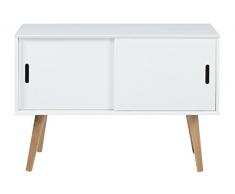 AC Design Furniture Kommode Mariela, B: 100 T: 38 H: 68,2 cm, Holz, Weiss