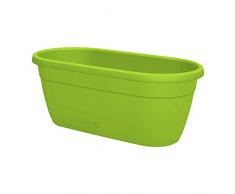 Emsa 517829 My City Garden Jardiniere für den Innen- und Außenbereich, 40 x 20 cm, inklusive Untersetzer, grün