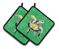 Caroline s Treasures 8671pthd Schildkröte Topflappen (1 Paar), 19,1 x 19,1 cm Multicolor