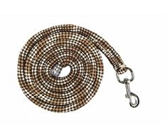 HKM 559230 Strick Profi Cotton mit Karabinerhaken, Länge 180 cm, rot/schwarz/weiß