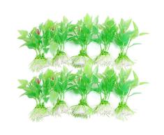 sourcingmap Kunstpflanze für Aquarien, fluoreszierend, 8,9 cm, Grün