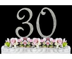Rhinestone Cake Topper Number 30 by other