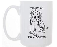 Trust Me I m A dogtor Kaffee Tasse 15 Oz Deluxe groß doppelseitig Funny Doctor Tasse
