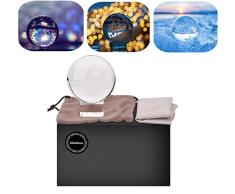 Adwikoso – Kristallkugel / Dekokugel für Fotografie, K9 Glas, mit Tasche und Ständer