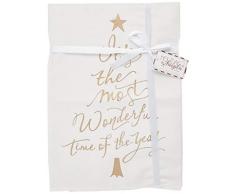 Urlaub Hoopla 81546 IT S THE MOST Wonderful Time Of The Year Christmas Tee Handtuch, weiß