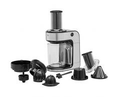 WMF Kult Pro Spiralschneider, elektrisch mit Orangenpresse, Zoodles Maker ideal für Gemüsenudeln, Gemüsespaghetti, drei Schneideinsätze und Auffangbehälter 1,25l, edelstahl matt