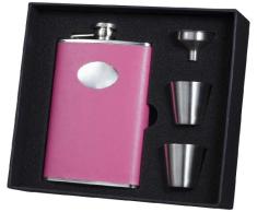 VisolMarilia Hot Deluxe Flachmann Geschenkset, 227 ml, Pink