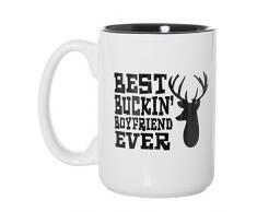 Best Dad Geschenke für Dad Best Buckin Dad Ever Funny Dad Tasse Geschenk Tasse – 444 ml Deluxe Doppelseitig Kaffee Tee Tasse 15oz Best Buckin Boyfriend Ever