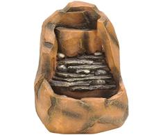 Dehner Zimmerbrunnen Timber, ca. 25.5 x 19.5 x 17 cm, Polyresin, grau/braun