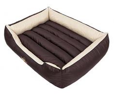 Hobbydog CORBZK6 Hundebett Hundesofa Hundekorb Tierbett Comfort, L, 65 x 50 cm, braun mit Sahne