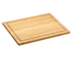 King Home T1590002 Schneidebrett aus Bambu mit Rillen für Flüssigkeiten, 38X30X1,6H
