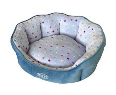 Nobby Komfort Bett oval SPOT türkis / hellblau L x B x H: 45 x 40 x 19 cm