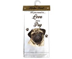 E&S Pets 700-31 Pug, Fawn Küchentücher, Baumwolle, beige