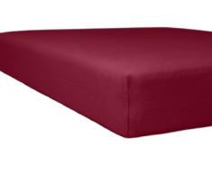 Kneer 8001248 Flausch-Biber Spannbetttuch QualitÃ¤t 80, 120 x 200 cm - 130 x 200 cm, karmin