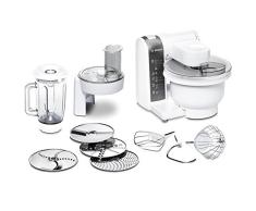 Bosch MUM48020DE Küchenmaschine 600 W, 3,9 L, Durchlaufschnitzler, Mixer-Aufsatz, weiß