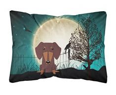 Carolines Treasures BB2321PW1216 Halloween Gruseldackel Schokolade Leinenstoff Dekokissen, 30,5 cm H x 40,6 cm B, Mehrfarbig