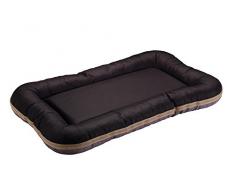 HUNTER Milo Hundekissen, Hundebett, Wendekissen, gepolstert, robust, 100 x 75 cm, schwarz/anthrazit