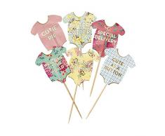 Talking Tables Truly Scrumptious Baby Grow Kuchen Topper FÃ¼r ein Baby Dusche, multicolor (24Â StÃ¼ck)