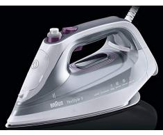 Braun SI 9187 EWH Dampfbügeleisen Eloxal Weiß 2800 W