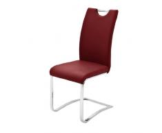 Robas Lund, Stuhl, esszimmerstuhl, Schwingstuhl, Koeln, 4er Set, Chrom/Kunstleder/rot, 43 x 100 x 57 cm, KOEAMRX4
