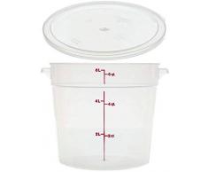 Cambro Frischhaltedosen, rund, durchscheinend 6 Quart with Lid weiß