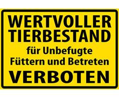 Schatzmix Wertvoller Tierbestand Warnschild Metal Sign deko Schild Blech Garten