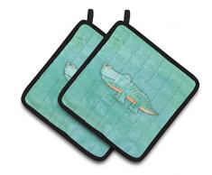 Caroline s Treasures bb7385pthd Alligator Watercolor verziert Topflappen, 19,1 cm H x 19,1 cm W, multicolor