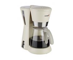 Korona 10205 Kaffeemaschine sand-grau/creme – Filter-Maschine, Glaskanne, 10 Tassen, 1080 Watt