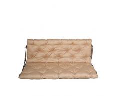 Bankauflage mit Rückenteil Sitz und Rückenkissen mit Bänder ca. 120x98 cm Polsterauflage grau