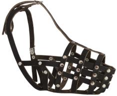 Sicherer Echt Leder Mesh Hundekorb Maulkorb – Deutscher Schäferhund weiblich, Rottweiler,, (Umfang 30,5 cm Schnauze Länge 11,4 cm)