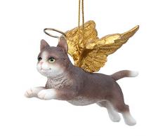 Christbaumschmuck - Ehren Die Feline graue Tabby-Feiertags-Engels-Katzenornamente