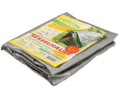 Rainexo Abdeckplane für Gartenmöbel / Wetterschutzhaube hochreißfest silber/grau für 4 stapelbare Sessel 0.65 x 1.15 x 0.68 m