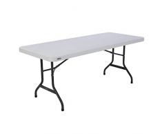 Lifetime 80367 Klapptisch, 6 Standfüße (1,8 m), granitweiß