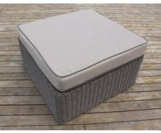 Ambientehome 63867 Ottomane / Hocker Agadir Modul Polyrattan schlammfarben