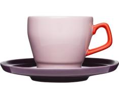 Sagaform Pop Kaffeetasse mit Untertasse, Steingut, 227 ml rose